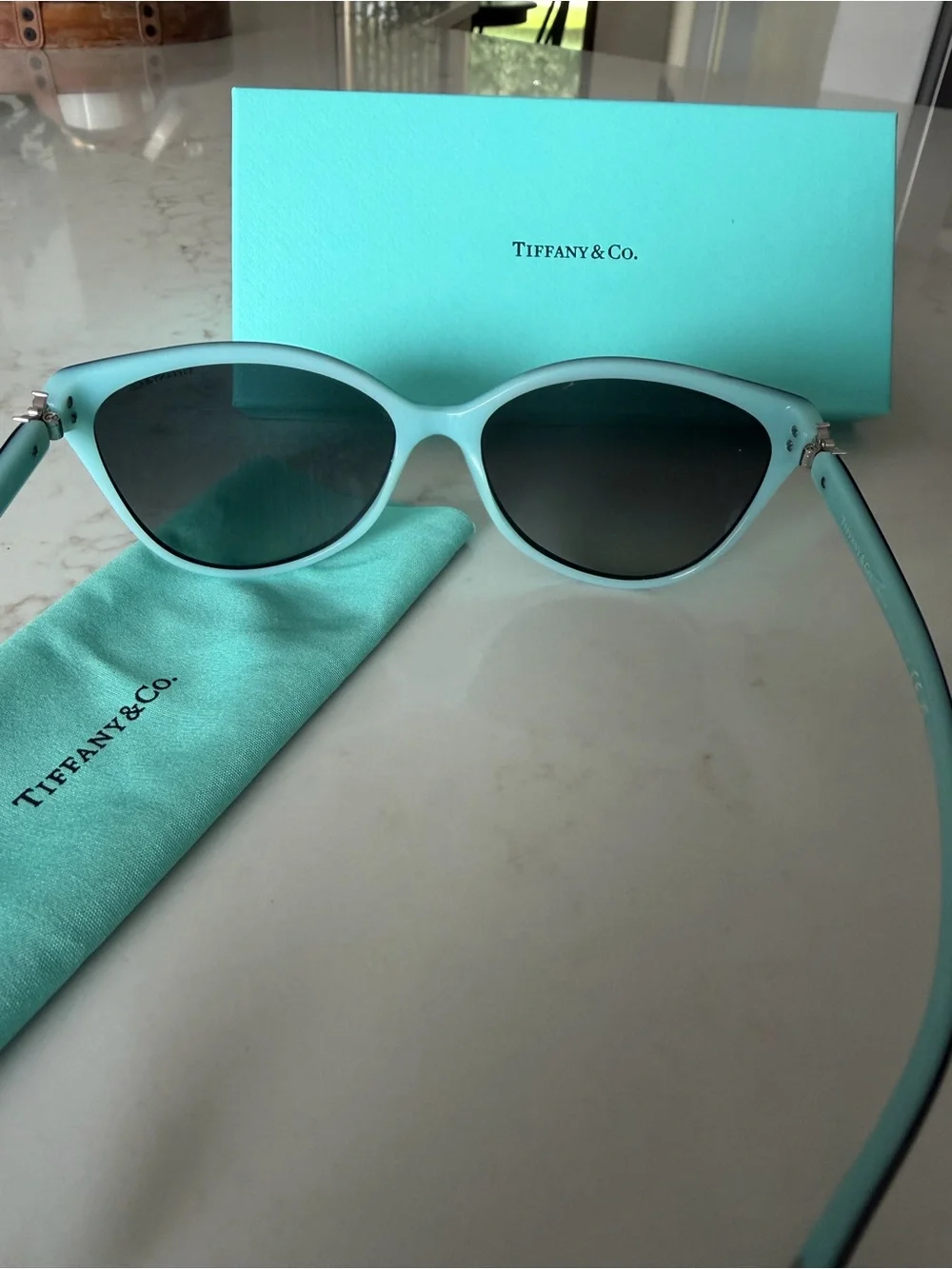 Tiffany & Co. TF4089B Polarized Sunglasses – Black / Tiffany Blue – Discontinued